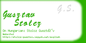 gusztav stolcz business card